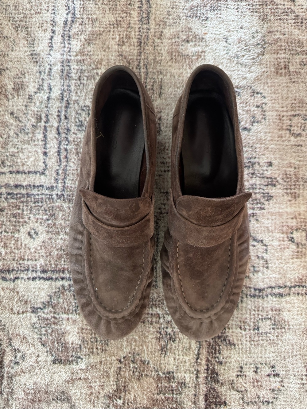 Tony Bianco Gatsby loafers brown suede size 8.5